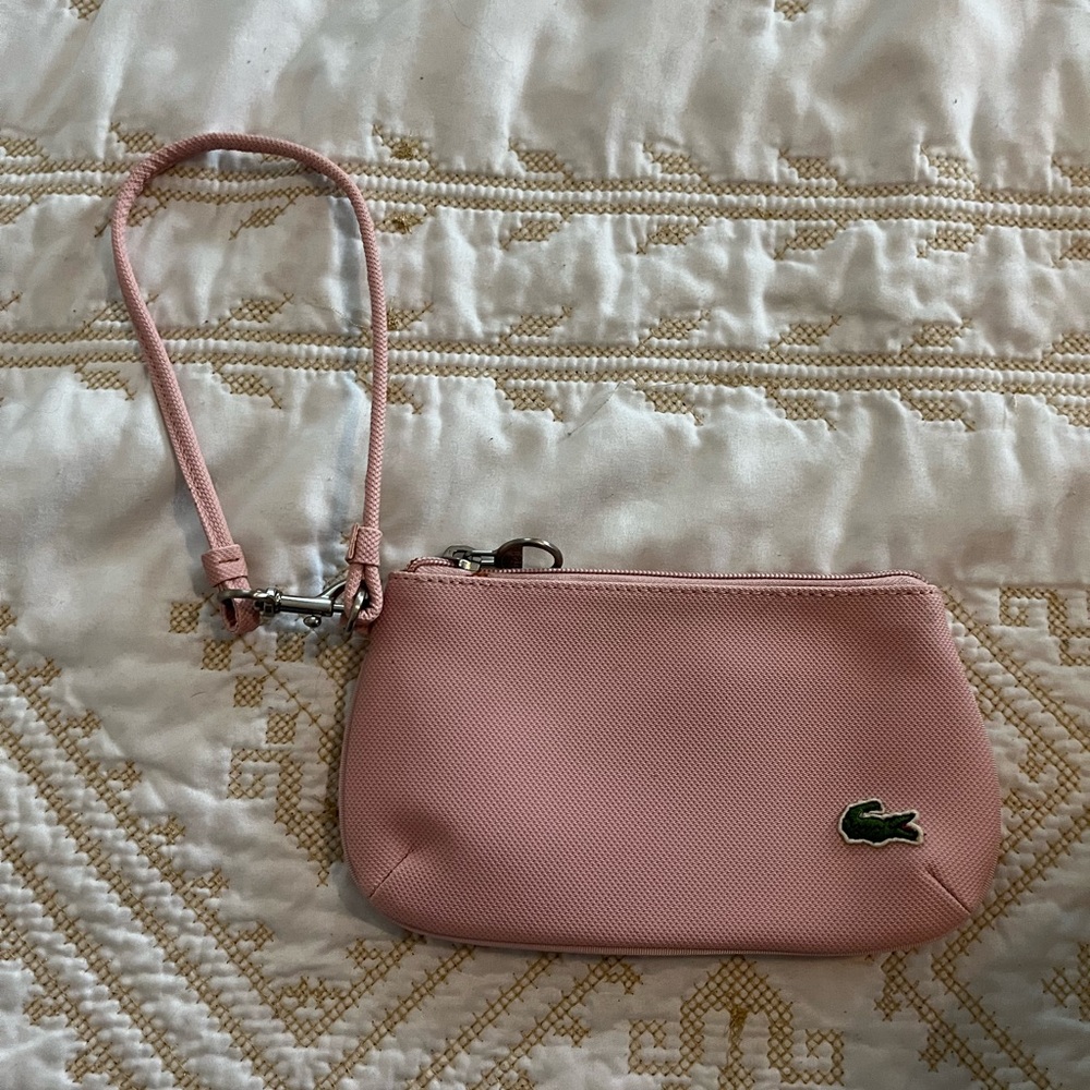 La coste pink wristlet